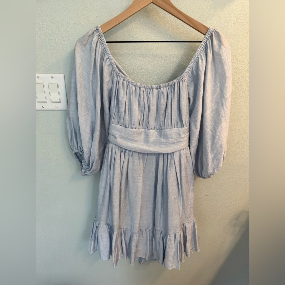 Saints and secrets Light Blue Puff Sleeve Dress - Picture 5 of 8